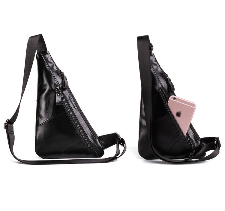 Whatna 天然 牛革 斜めがけ ボディバッグ ワンショルダー メンズ 本革 厚手 レザー 軽 薄である6420-3