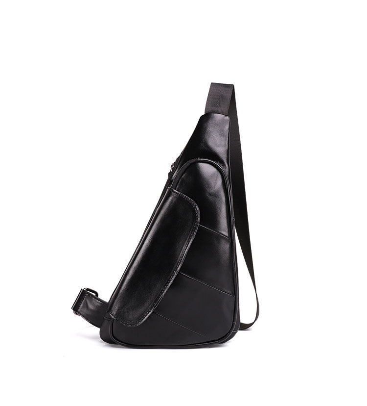 Whatna 天然 牛革 斜めがけ ボディバッグ ワンショルダー メンズ 本革 厚手 レザー 軽 薄である6420-1