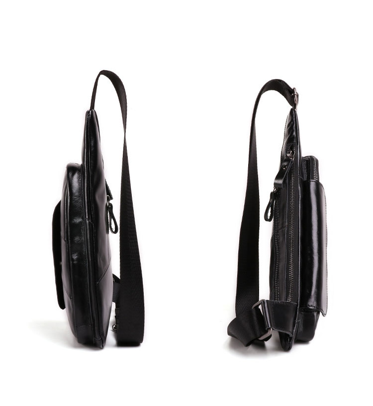 Whatna 天然 牛革 斜めがけ ボディバッグ ワンショルダー メンズ 本革 厚手 レザー 軽 薄である6420-2