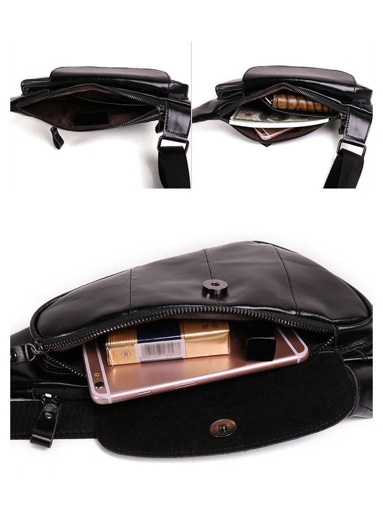 Whatna 天然 牛革 斜めがけ ボディバッグ ワンショルダー メンズ 本革 厚手 レザー 軽 薄である6420-4