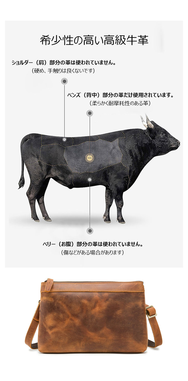 Whatna 2way 牛革 セカンド バッグ メンズ クラッチ バッグ 小さいB5 ショルダーベルト付属 カード8枚収納可 クラッチ ショルダー 結婚式 バッグ ビジネス フォーマル 冠婚葬祭 バッグ紳士用 男性用 ブラウン Q009-8