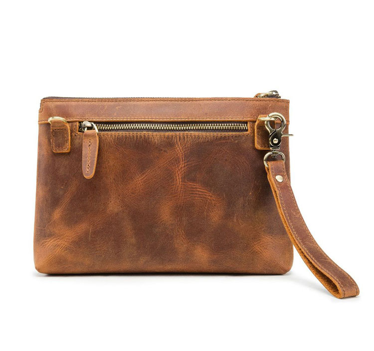 Whatna 2way 牛革 セカンド バッグ メンズ クラッチ バッグ 小さいB5 ショルダーベルト付属 カード8枚収納可 クラッチ ショルダー 結婚式 バッグ ビジネス フォーマル 冠婚葬祭 バッグ紳士用 男性用 ブラウン Q009-3