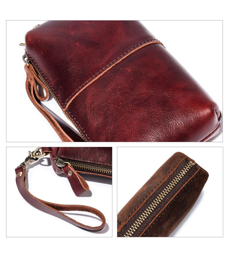 Whatna 2way 天然 牛革 ミニセカンドバッグ メンズ  レディース クラッチ バッグ 小きめ 小銭入れ 本 革 旅行 出張 持ち運び便利な 結婚式 披露宴 バッグ カジュアル フォーマル ビジネス 冠婚葬祭 バッグ 男性用 紳士用-9