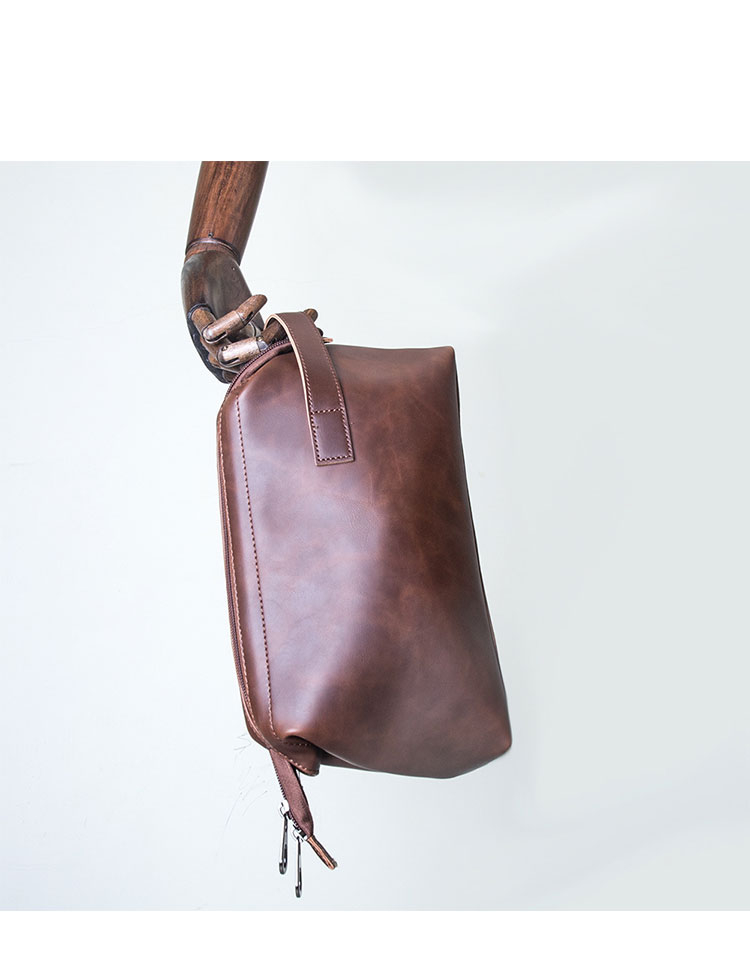 Whatna 厚手レザーミニセカンドバッグ メンズ クラッチ バッグ 革 小さい 化粧かば カジュアル フォーマル 冠婚葬祭 結婚式 バッグ 手持ち バッグ 小鞄 紳士用 男性用 ポーチ バッグ 4044-8