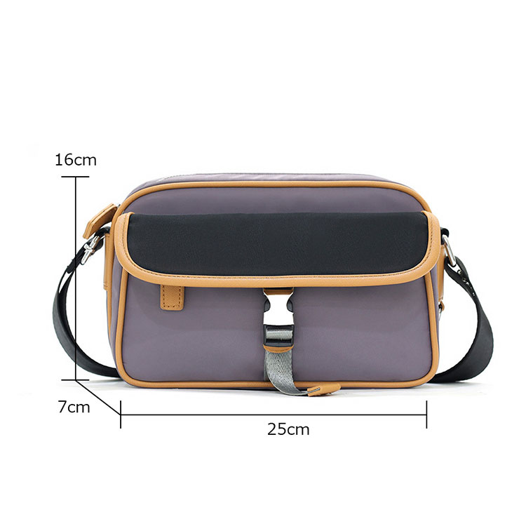 Whatna 革 ミニショルダーバッグ メンズ ポシェット メッセンジャーバッグ小さめ ショルダーミニポーチ レザーx防水オックスフォード生地  ipad mini収納可 横 型 本革 通勤 通学 斜めがけバッグ 自転車 かばん男性用 グレー-1