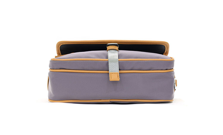 Whatna 革 ミニショルダーバッグ メンズ ポシェット メッセンジャーバッグ小さめ ショルダーミニポーチ レザーx防水オックスフォード生地  ipad mini収納可 横 型 本革 通勤 通学 斜めがけバッグ 自転車 かばん男性用 グレー-5