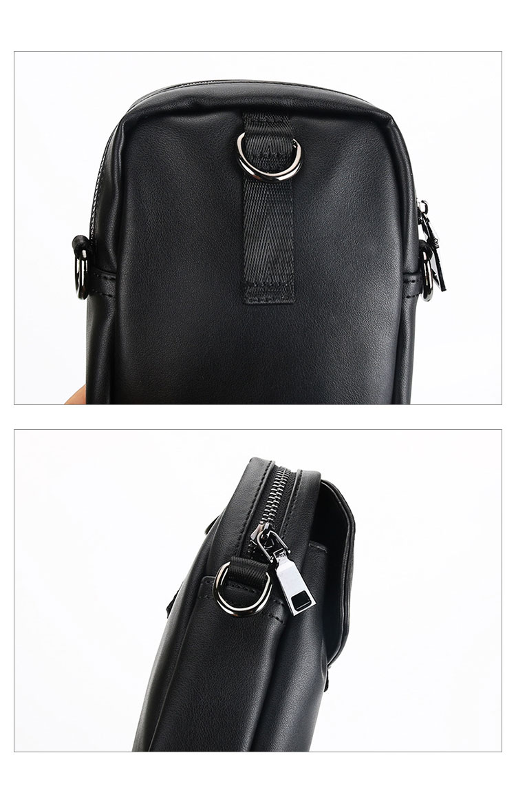 Whatna 革ミニショルダーバッグ メンズ ポシェット4way斜め掛け ミニ サコッシュ カラビナポーチ ベルトループ ポーチ ミニ ウエストバッグショルダーベルト付通学 通勤 ミニバッグ 紳士用 男性用11111-8