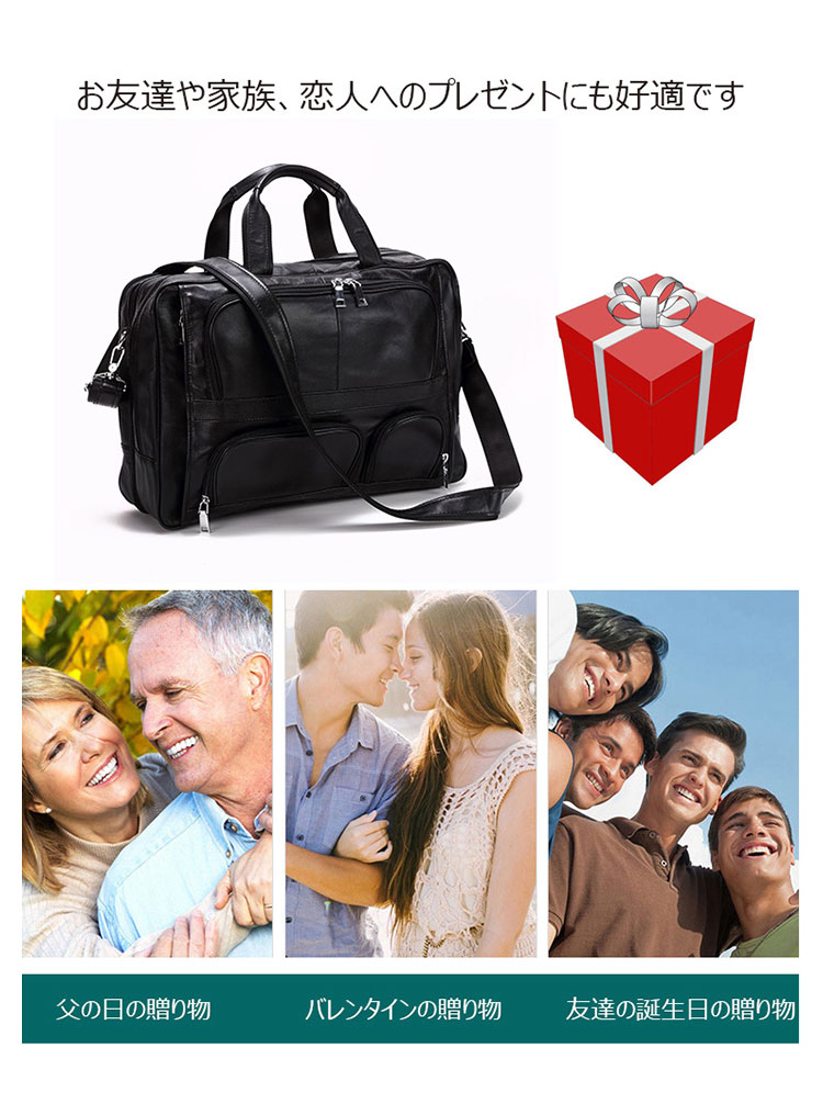 Whatna 天然 牛革  ビジネス バッグメンズ  手提げバッグ 2本入ペンホルダー付 ブリーフケース 3室仕切 大容量 15.6インチPC対応 旅行 出張 通勤 通学 就活 面接 バッグ かばん 男性用 xy1015-10