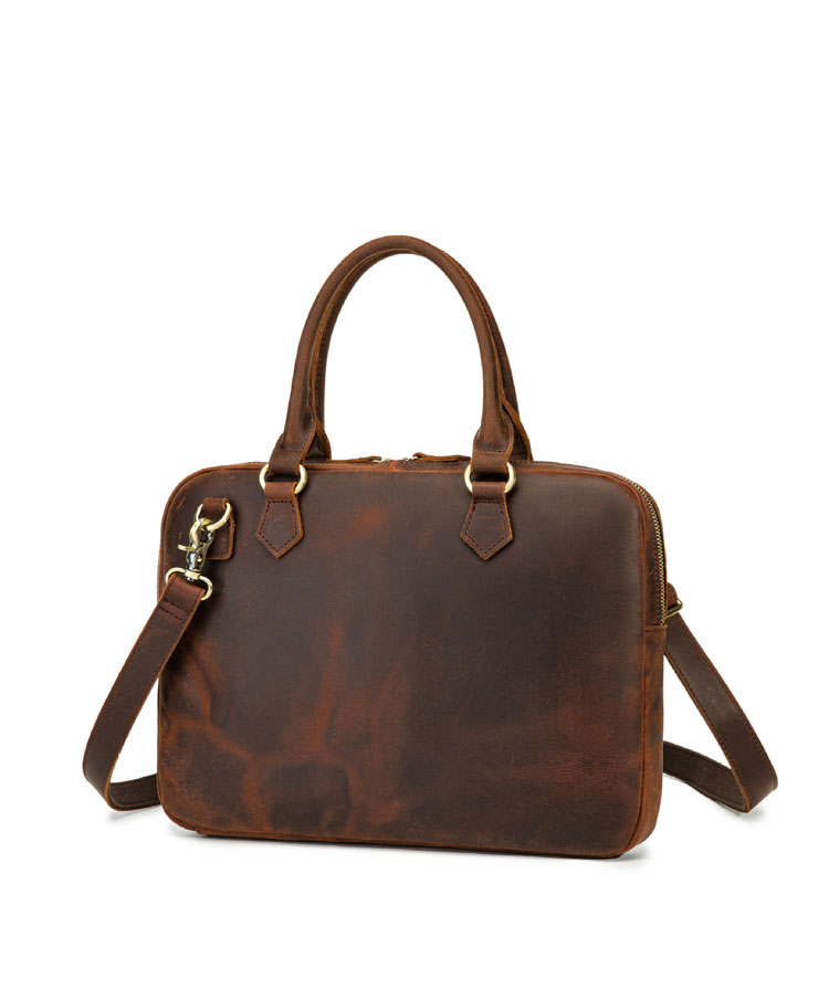 Whatna 牛革ビジネス バッグメンズ  手提げバッグ 5枚カード収納2本入ペンホルダー付 ブリーフケース 14インチPC対応 旅行 出張 通勤 通学 就活 面接 バッグ かばん 男性用 4001-1