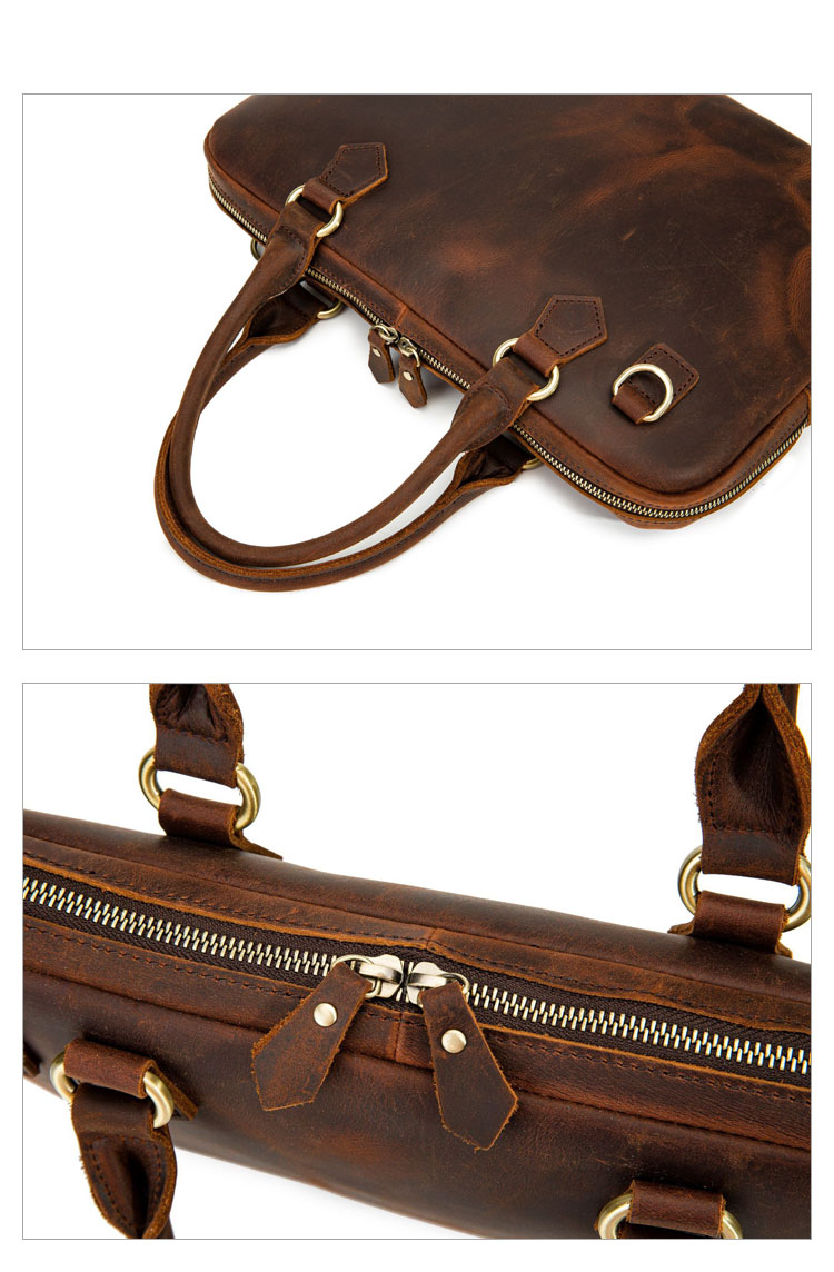 Whatna 牛革ビジネス バッグメンズ  手提げバッグ 5枚カード収納2本入ペンホルダー付 ブリーフケース 14インチPC対応 旅行 出張 通勤 通学 就活 面接 バッグ かばん 男性用 4001-9