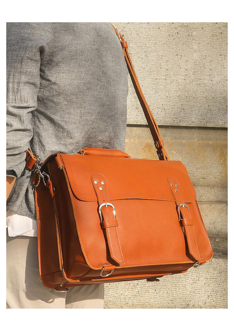 Whatna 天然 牛革 ビジネスバッグメンズ 手提げ・ショルダー・リュックの3WAY 本革 A4 15.6インチ収納可大容量 耐衝撃 旅行 出張用 通勤 通学 就活 面接 バッグ かばん 男性用 ブラウン（7161）-8