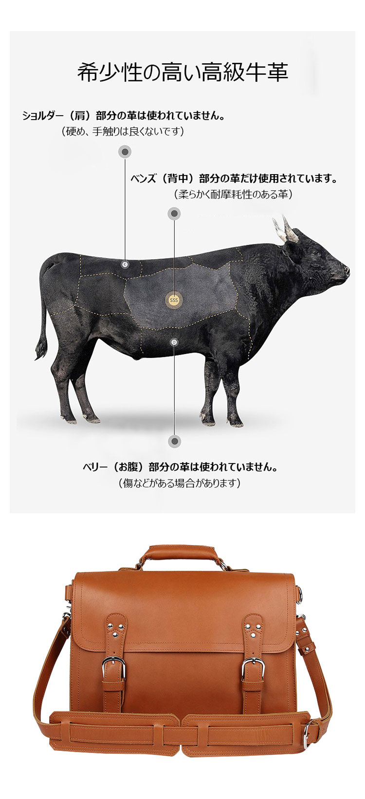 Whatna 天然 牛革 ビジネスバッグメンズ 手提げ・ショルダー・リュックの3WAY 本革 A4 15.6インチ収納可大容量 耐衝撃 旅行 出張用 通勤 通学 就活 面接 バッグ かばん 男性用 ブラウン（7161）-10