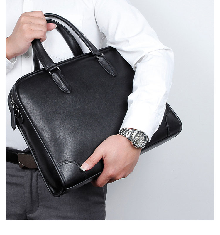 Whatna 天然 牛革 ビジネスバッグメンズ 手提げ・ショルダーの2WAY 本革 A4 14インチ収納可大容量耐衝撃 旅行 出張用 通勤 通学 就活 面接 バッグ かばん 男性用 ブラウン（7402）-7