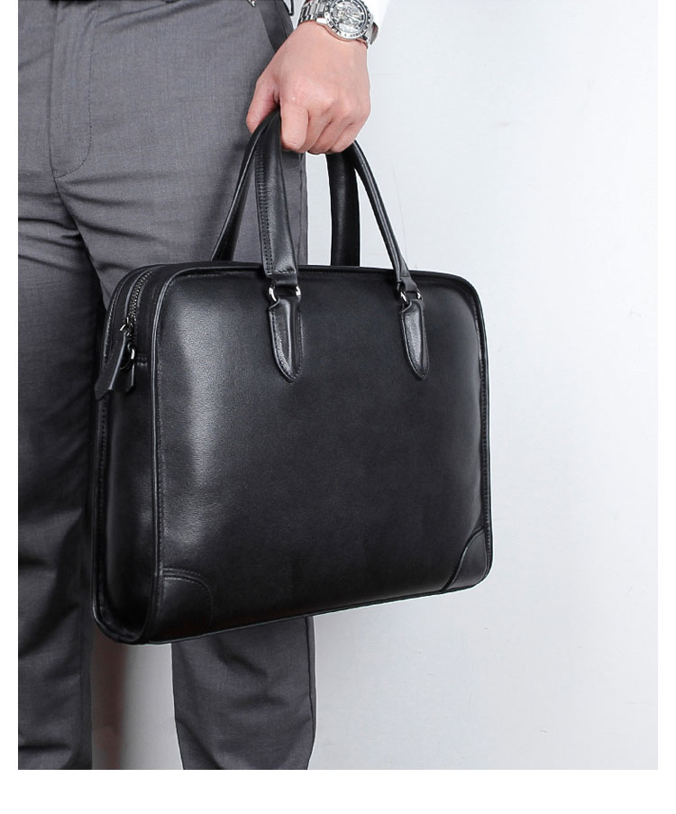 Whatna 天然 牛革 ビジネスバッグメンズ 手提げ・ショルダーの2WAY 本革 A4 14インチ収納可大容量耐衝撃 旅行 出張用 通勤 通学 就活 面接 バッグ かばん 男性用 ブラウン（7402）-6