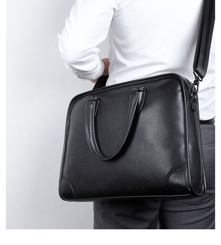 Whatna 天然 牛革 ビジネスバッグメンズ 手提げ・ショルダーの2WAY 本革 A4 14インチ収納可大容量耐衝撃 旅行 出張用 通勤 通学 就活 面接 バッグ かばん 男性用 ブラウン（7402）-8