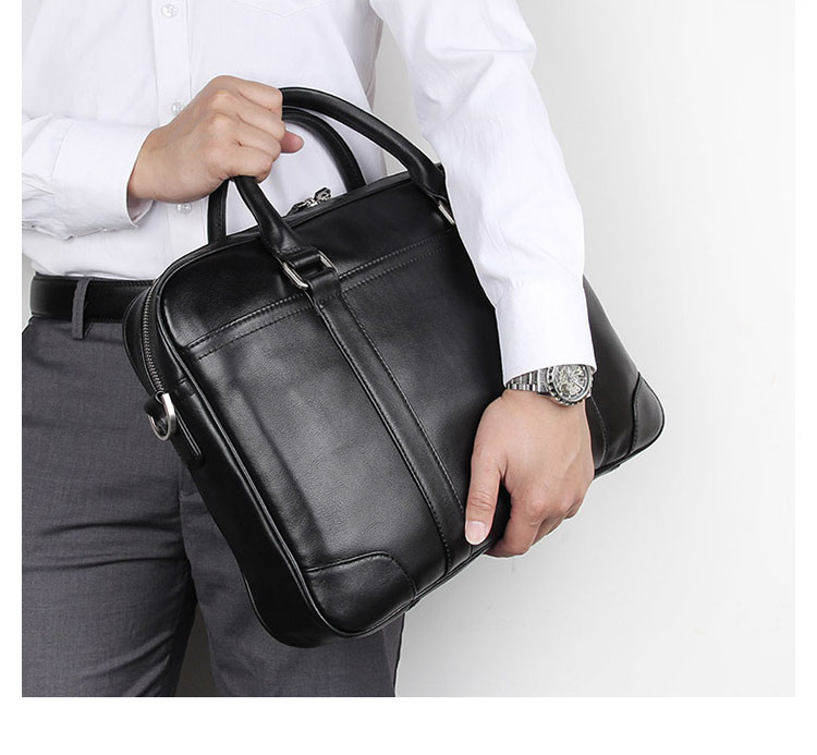 Whatna 牛革 クロコダイル型押し ビジネス バッグメンズ 2wayショルダー 手提げバッグ ブリーフケース 14インチPC対応  4枚カード収納 2本入ペンホルダー付 旅行 出張 通勤 通学 就活 面接 バッグ かばん 男性用-5