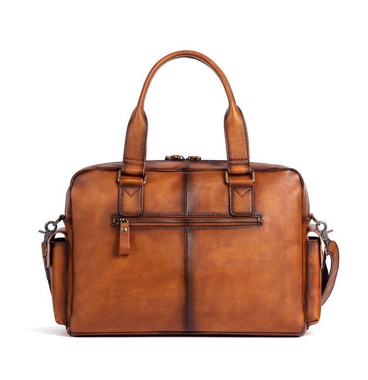 Whatna アンティーク風合い鞣し天 然 牛革 ビジネスバッグメンズ 2way ショルダー 手提げバッグブリーフケース15.6インチPC対応 旅行 出張 通勤 通学 就活 面接 バッグ かばん 男性用8629-2