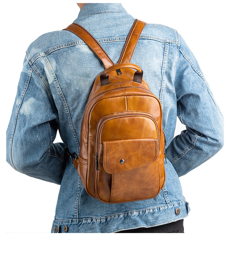 Whatna アンティーク風合い鞣し天 然 牛革ビジネスバッグメンズ バッグ 手提げ・リュックの2WAY厚 手 本革 レザー A4収納可 旅行 出張用 通勤 通学 就活 面接 バッグ かばん 男性用 ブラウンWX8686-12