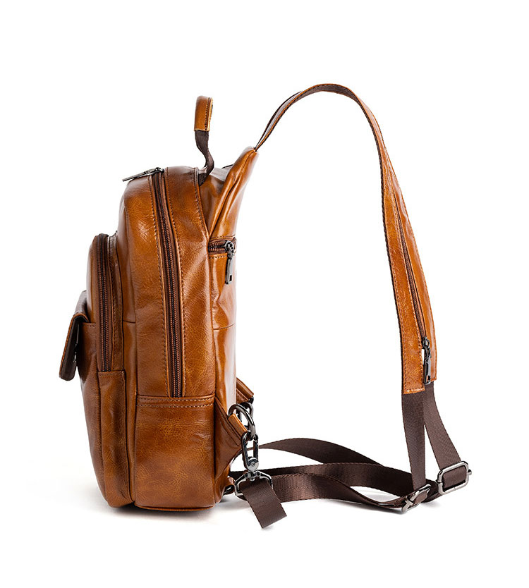 Whatna アンティーク風合い鞣し天 然 牛革ビジネスバッグメンズ バッグ 手提げ・リュックの2WAY厚 手 本革 レザー A4収納可 旅行 出張用 通勤 通学 就活 面接 バッグ かばん 男性用 ブラウンWX8686-4