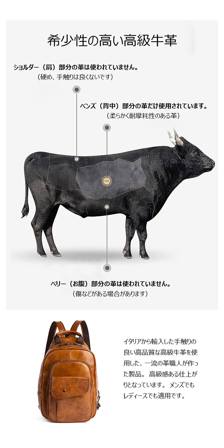 Whatna アンティーク風合い鞣し天 然 牛革ビジネスバッグメンズ バッグ 手提げ・リュックの2WAY厚 手 本革 レザー A4収納可 旅行 出張用 通勤 通学 就活 面接 バッグ かばん 男性用 ブラウンWX8686-7