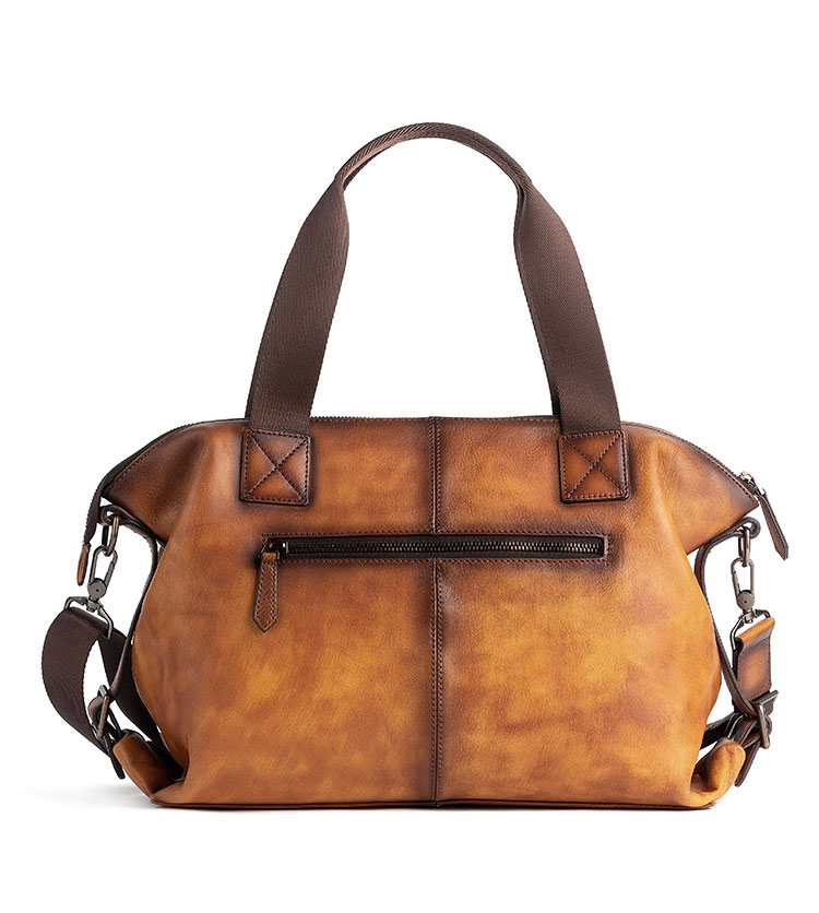 Whatna アンティーク風合い鞣し天 然 牛革 ビジネスバッグメンズ 2way ショルダー 手提げバッグブリーフケース15.6インチPC対応 旅行 出張 通勤 通学 就活 面接 バッグ かばん 男性用WX8612-2