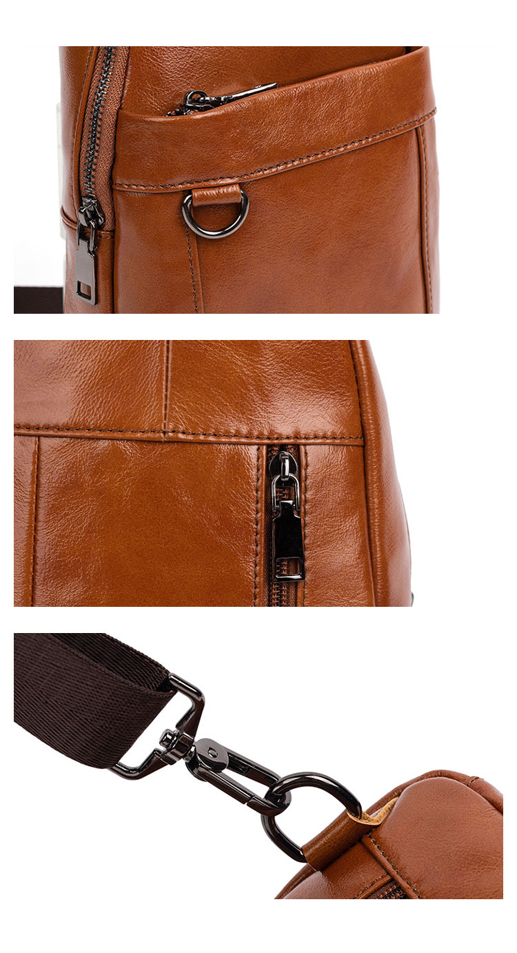 Whatna アンティーク風合い鞣し天 然牛 革 斜めがけ ボディバッグ ワンショルダー メンズ 左右付け替え可能 本革 厚手  レザーWX8680-7