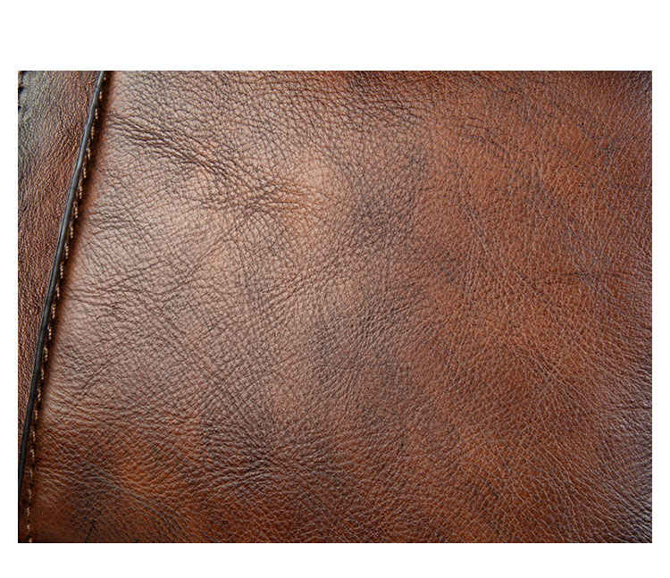 Whatna アンティーク風合い鞣し天 然牛 革 斜めがけ ボディバッグ ワンショルダー メンズ 左右付け替え可能 本革 厚手  レザー20813-7