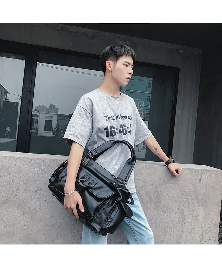 Whatna ビジネス バッグ メンズ 2way ショルダー 手提げ 皮 革 大容量 ブリーフケース A4 14インチPC対応 旅行 出張 通勤 通学 就活 面接 バッグ かばん 男性用 黒 7717-4