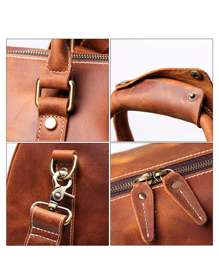 Whatna 天然 牛革 ビジネスバッグ メンズ 2WAY 手提げ・ショルダーバッグ 天然 本革 A4 15.6インチpc収納可大容量 旅行 出張用 通勤 通学 就活 面接 バッグ かばん 男性用 ブラウン 黒(1019)-7