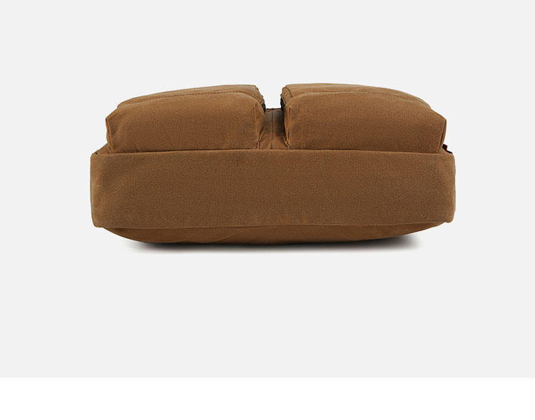 Whatna 厚手 帆布x天 然牛革 ビジネスバッグメンズ 2way ショルダー 手提げバッグ 2本入ペンホルダー付 多ポケットキャンバスブリーフケース15インチPC対応 旅行 出張 通勤 通学 就活 面接 バッグ かばん 男性用0266-4