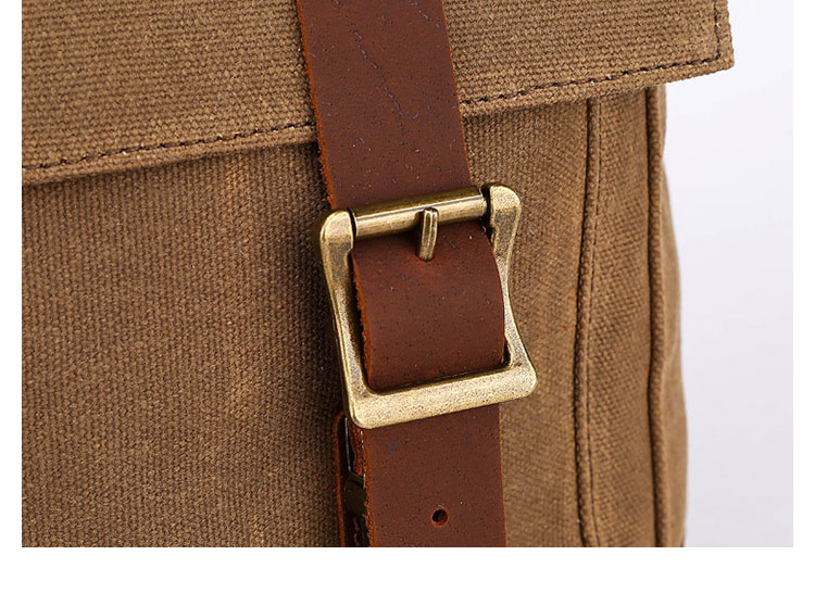 Whatna 厚手 帆布x天 然牛革 ビジネスバッグメンズ 2way ショルダー 手提げバッグ 多ポケットキャンバスブリーフケースA4サイズ対応 旅行 出張 通勤 通学 就活 面接 バッグ かばん 男性用F016-12