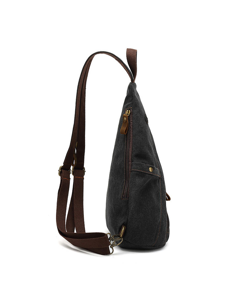 Whatna 厚手 帆 布x天 然牛 革 ショルダーバッグ メンズ2way ボディバッグ リュック 斜めがけ バッグリュックサック レディース カバン 男女兼用 イヤホン穴 付き ショルダーにジッパー付き キャンバス13.3 ipad air収納可6002-3