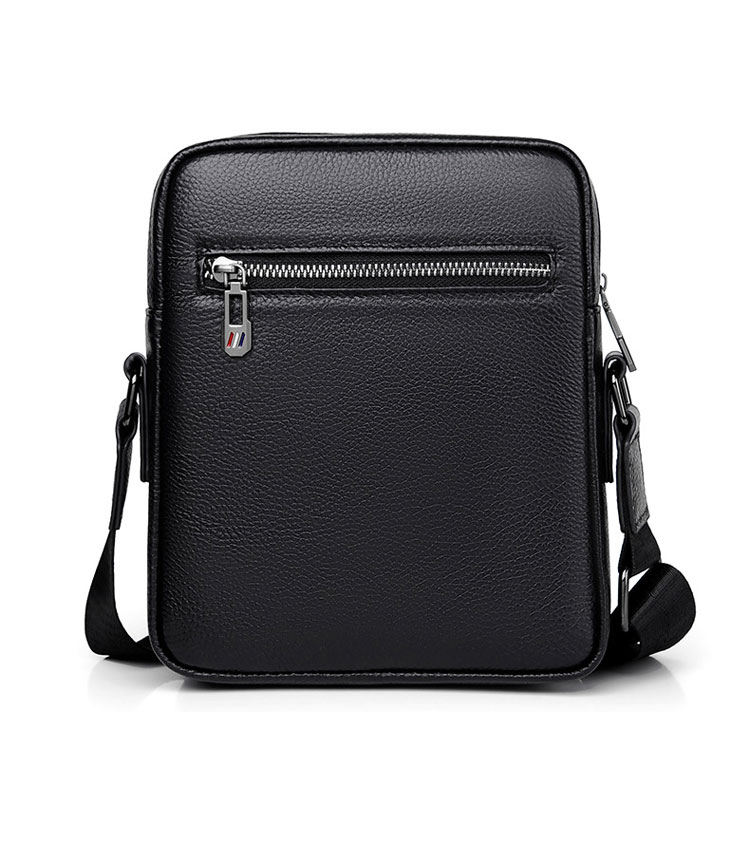 Whatna 天牛革 ショルダーバッグ メンズ メッセンジャーバッグ小さめ ビジネスバッグ ipad9.7収納可縦型 本革 通勤 通学 斜めがけバッグ オシャレ な シンプル な 軽量 実用 自転車 かばん男性用 黒 BND901-3