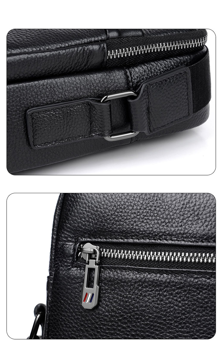 Whatna 天牛革 ショルダーバッグ メンズ メッセンジャーバッグ小さめ ビジネスバッグ ipad9.7収納可縦型 本革 通勤 通学 斜めがけバッグ オシャレ な シンプル な 軽量 実用 自転車 かばん男性用 黒 BND901-9