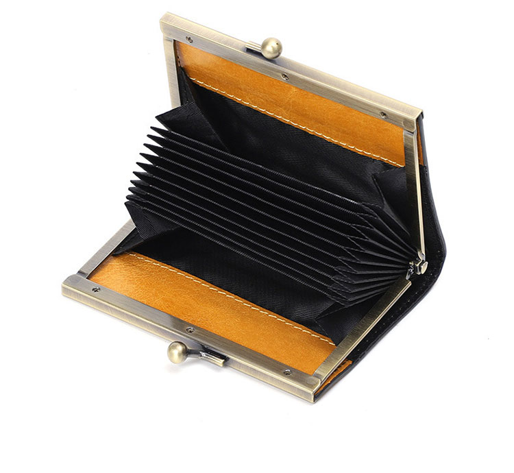 Whatna 天然 厚手 牛革 カード入れ 小銭入れ コインケース レディースメンズ 札入れ カードケースミニ財布 軽い短い 薄いコンパクト財布 短財布 カード10枚収納 本 革 お家はもちろん、旅行、出張持ち運び便利な Q055-12