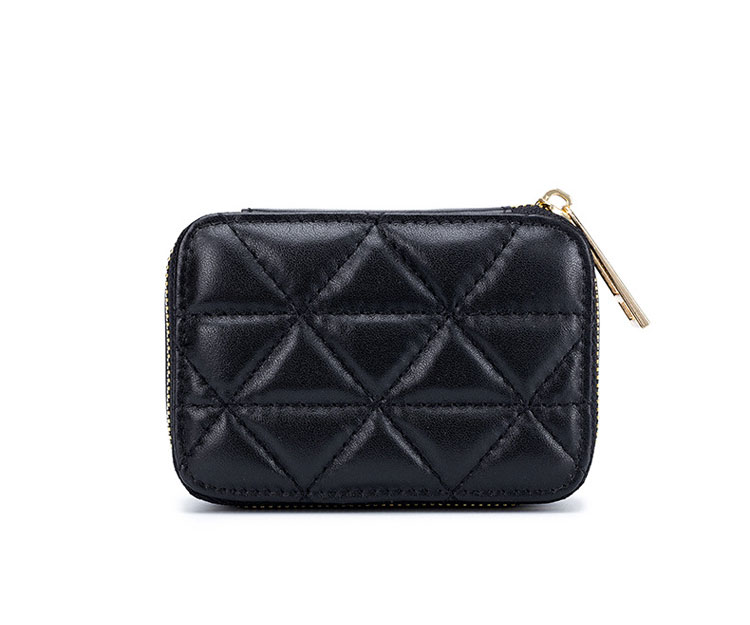 Whatna 天然 厚手 牛革 小銭入れ コインケース  レディース 札入れ カード入れ 化粧ポーチ 口紅ケースミラー付き イヤホン収納ケース 口紅入れ ミニ化粧ポーチ 小物入れ本 革 防 水 お家はもちろん、旅行、出張持ち運び便利な CL-3065-1