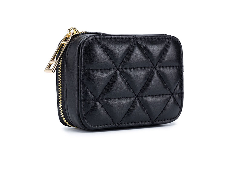 Whatna 天然 厚手 牛革 小銭入れ コインケース  レディース 札入れ カード入れ 化粧ポーチ 口紅ケースミラー付き イヤホン収納ケース 口紅入れ ミニ化粧ポーチ 小物入れ本 革 防 水 お家はもちろん、旅行、出張持ち運び便利な CL-3065-2