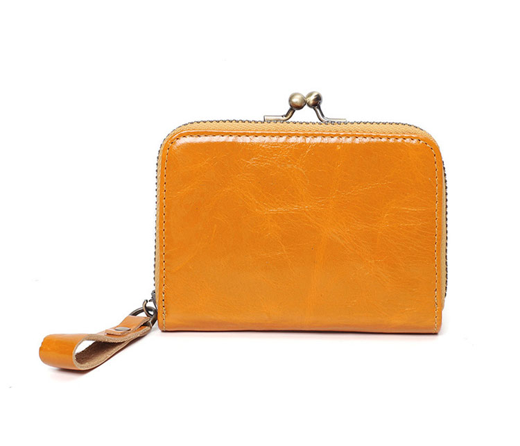 Whatna 天然 厚手 牛革 2点セット 小銭入れ コインケース  レディース 2way 札入れ カード入れカードケース  ミニ財布 短財布 カード10枚収納  イヤホン収納ケース 本 革 お家はもちろん、旅行、出張持ち運び便利な Q051-4