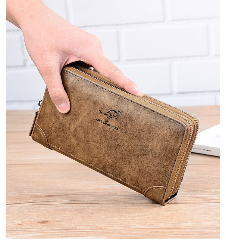 Whatna 革 ミニセカンドバッグ メンズ バッグ 長財布 カード入れ 小銭入れ 札入れ RFID スキミング防止7枚カード収納 2室仕切 小さめ クラッチバッグ 手持ちバッグ メンズ ポーチ 男性用 紳士用 結婚式 冠婚葬祭 バッグ-8