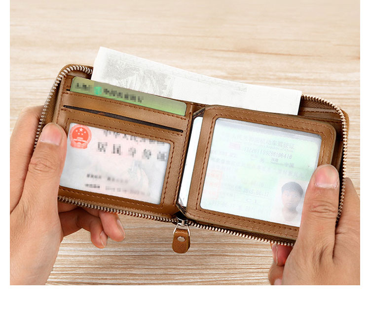 Whatna 革 ミニセカンドバッグ メンズ ポーチ 短財布 カード入れ 小銭入れ 札入れ RFID スキミング防止6枚カード収納手のひらサイズ 小さめ クラッチバッグ 手持ちバッグ 男性用 0177B-4