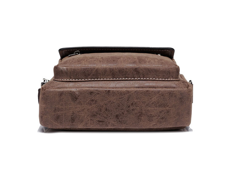 Whatna 革 ショルダーバッグ メンズ 2way 斜め掛け 手提げ バッグ セカンド バッグ 手持ちバッグ Ipad9.7収納可 縦型 小さめ メッセンジャーバッグ 通学 通勤 肩掛け バッグ 自転車かばん プレゼント男性 8686-4