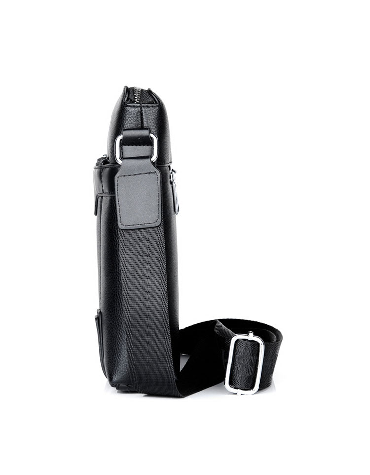 Whatna 厚手 レザー ショルダーバッグ メンズ メッセンジャーバッグ 革 縦型 小さめビジネスバッグ ipad9.7収納可 通勤 通学 斜めがけバッグ オシャレ な シンプル な 軽量 実用 自転車 かばん男性用8820#-4