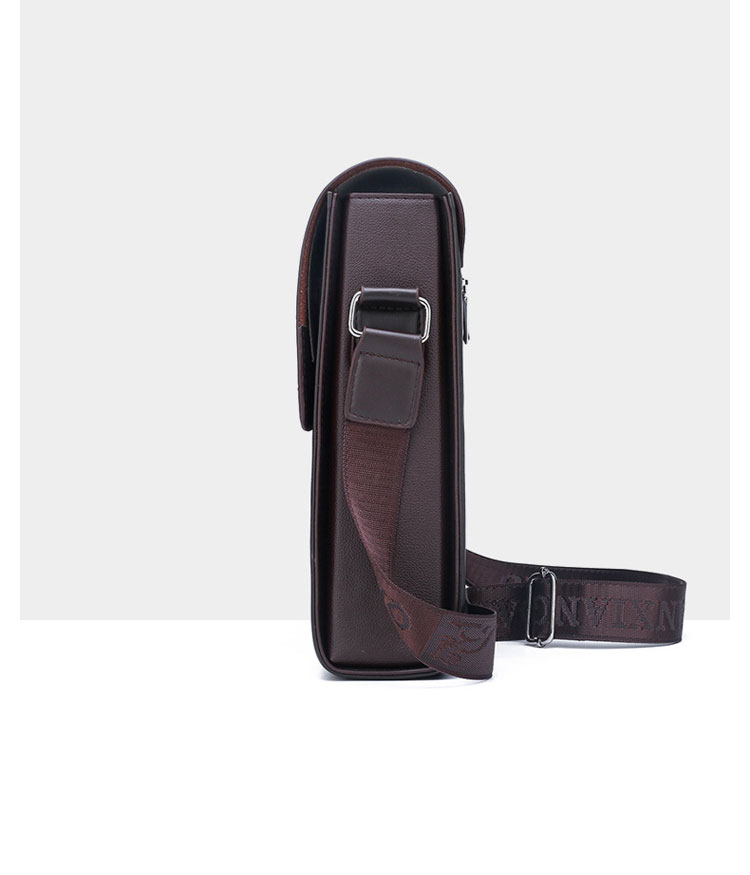 Whatna 厚手 レザー ショルダーバッグ メンズ メッセンジャーバッグ 革 縦型 小さめビジネスバッグ ipad9.7収納可 通勤 通学 斜めがけバッグ オシャレ な シンプル な 軽量 実用 自転車 かばん男性用w819-2