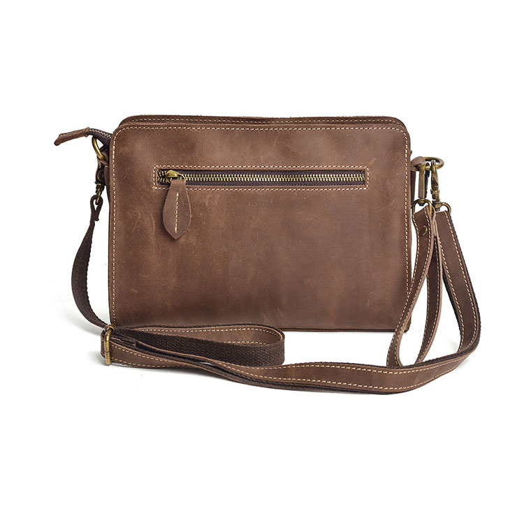 Whatna 天然 厚手 牛革 セカンド バッグ メンズ 3way クラッチ ショルダー 肩掛け バッグ 手持ちバッグ 小さい ショルダーベルト付 ハンドストラップ付 3室仕切 本革 結婚式 バッグ ビジネス フォーマル 冠婚葬祭 バッグ 紳士用 男性用 YD9940-2