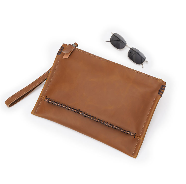 Whatna 革 セカンドバッグ メンズ クラッチ バッグ ファイルバッグ 封筒袋 A4サイズ Ipad air 13.3収納可 結婚式 披露宴 バッグ カジュアルフォーマル ビジネス 冠婚葬祭 バッグ 男性用 紳士用 ブラウン ブラウン K4086-3