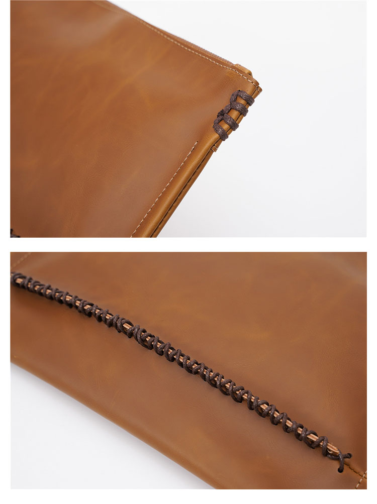 Whatna 革 セカンドバッグ メンズ クラッチ バッグ ファイルバッグ 封筒袋 A4サイズ Ipad air 13.3収納可 結婚式 披露宴 バッグ カジュアルフォーマル ビジネス 冠婚葬祭 バッグ 男性用 紳士用 ブラウン ブラウン K4086-7