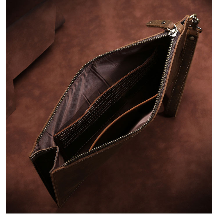 Whatna 2way 天然 牛革 セカンドバッグ メンズ クラッチ バッグ 手持ちバッグ 小銭入 お札入れ カード6枚収納 本 革 A4 ipad10.5収納可 ビジネス カジュアル フォーマル 冠婚葬祭 結婚式 二次会 披露宴バッグ 紳士用 男性用-6