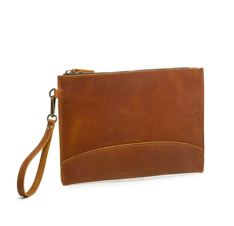 Whatna 2way 天然 牛革 セカンドバッグ メンズ クラッチ バッグ 小き 手持ちバッグ 手提ちバッグ 厚 本 革 B5 9.7ipad収納可 結婚式 披露宴 バッグ カジュアル フォーマル ビジネス 冠婚葬祭 バッグ 男性用 紳士用 ブラウン6022-1