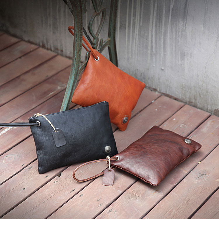 Whatna 2wayアンティーク風合い鞣し天 然 牛革 セカンドバッグ メンズ クラッチ バッグ 小き 手持ちバッグ 手提ちバッグ 厚 本 革 B5 9.7ipad収納可 結婚式 披露宴 バッグ カジュアル フォーマル ビジネス 冠婚葬祭 バッグ 男性用 紳士用 ブラウンBR51111-4