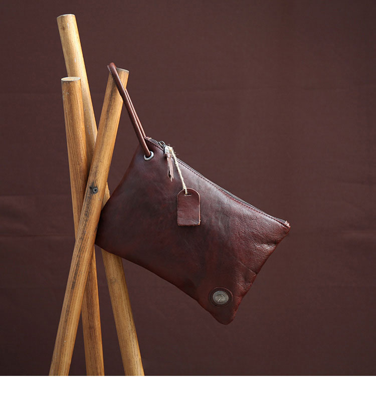 Whatna 2wayアンティーク風合い鞣し天 然 牛革 セカンドバッグ メンズ クラッチ バッグ 小き 手持ちバッグ 手提ちバッグ 厚 本 革 B5 9.7ipad収納可 結婚式 披露宴 バッグ カジュアル フォーマル ビジネス 冠婚葬祭 バッグ 男性用 紳士用 ブラウンBR51111-6